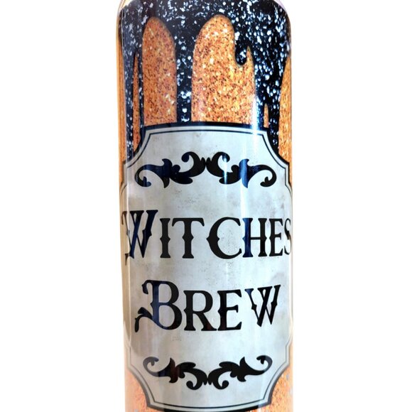 20 Oz Witches Brew Glitter Halloween Drinking Tumbler - Picture 3 of 7